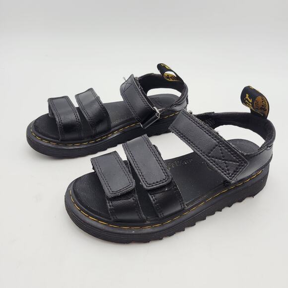 Dr Martens Junior Klaire Leather Strap Sandals Black Youth Size 1 - Picture 5 of 9